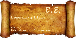 Besenczky Eliza névjegykártya